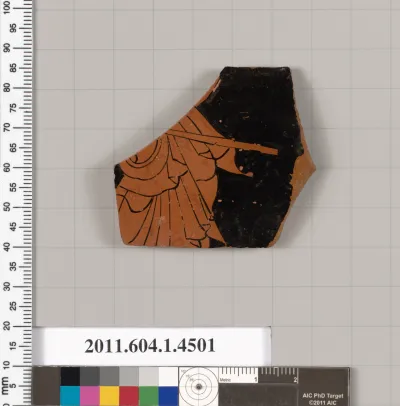 Terracotta fragment of a kylix (drinking cup)