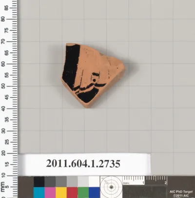 Terracotta fragment of a kylix (drinking cup)