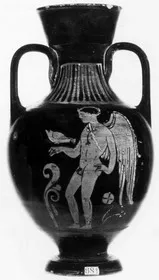 AMPHORA, PANATHENAIC SHAPE (SOUTH ITALIAN, APULIAN, RED-FIGURE)
