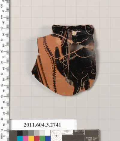 Terracotta fragment of an oinochoe (jug) or olpe (jug)