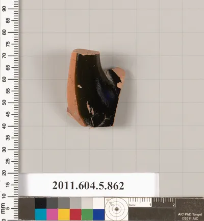 Terracotta fragment of a kylix (drinking cup)