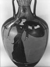 AMPHORA, PANATHENAIC PRIZE (ATHENIAN, BLACK-FIGURE)