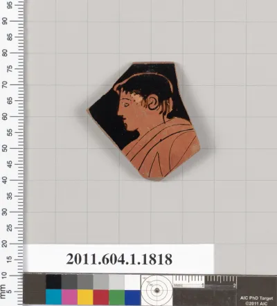 Terracotta rim fragment of a kylix (drinking cup)