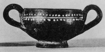 CUP (SOUTH ITALIAN, GNATHIAN, BLACK GLAZE)