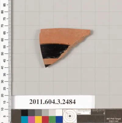 Terracotta fragment of a kylix (drinking cup)