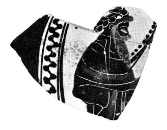 OINOCHOE, FRAGMENT (ATHENIAN, BLACK-FIGURE)