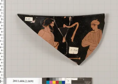 Terracotta fragment of a skyphos (deep drinking cup)