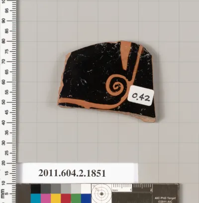 Terracotta fragment of a skyphos (deep drinking cup)