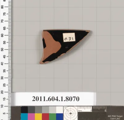 Terracotta rim fragment of a kylix (drinking cup)