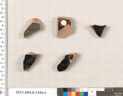 Terracotta fragments of open shapes