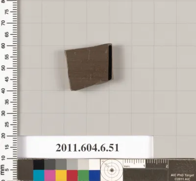 Terracotta fragment of a closed shape