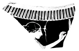 STAMNOS (?), FRAGMENT (ATHENIAN, RED-FIGURE)
