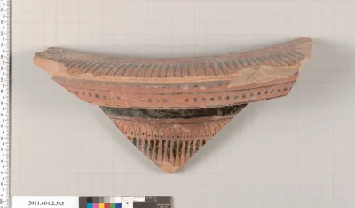 Terracotta fragment of a column-krater (bowl for mixing wine and water)