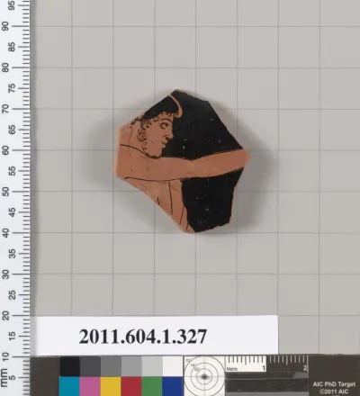 Terracotta fragment of a kylix (drinking cup)