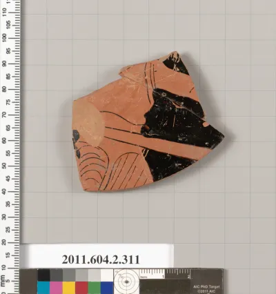 Terracotta fragment of a column-krater (bowl for mixing wine and water)