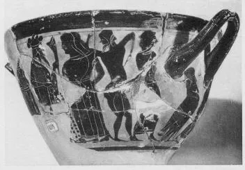 SKYPHOS, FRAGMENT (ATHENIAN, BLACK-FIGURE)