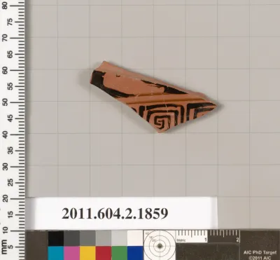 Terracotta fragment of a skyphos (deep drinking cup)