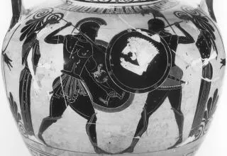 AMPHORA, NECK (ATHENIAN, BLACK-FIGURE)