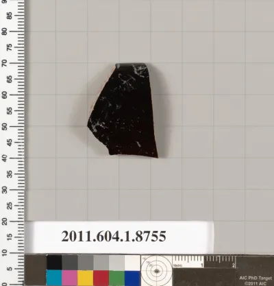 Terracotta rim fragment of a kylix (drinking cup)