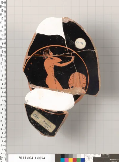 Terracotta fragment of a kylix (drinking cup)