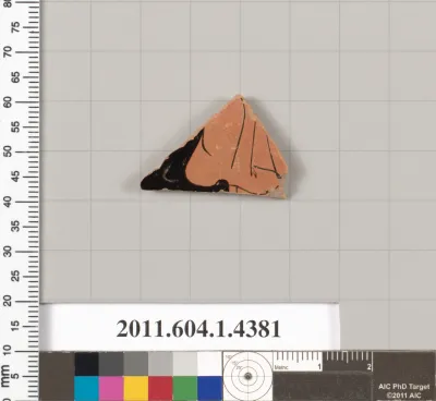 Terracotta fragment of a kylix (drinking cup)