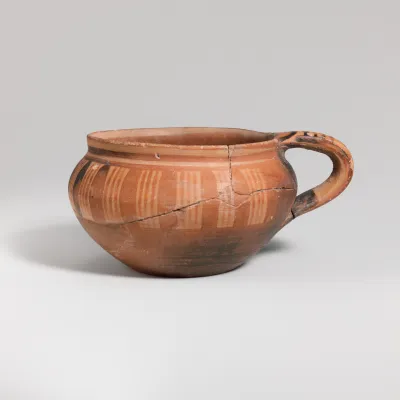 Terracotta one-handled cup