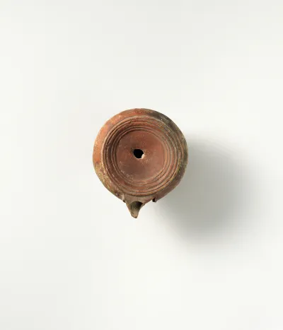 Terracotta oil lamp