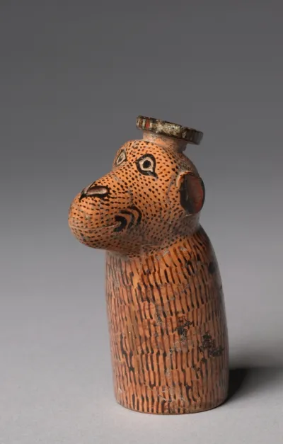 Monkey-Shaped Aryballos (Oil Vessel)