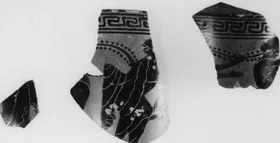 LEKYTHOS, FRAGMENT (ATHENIAN, BLACK-FIGURE)