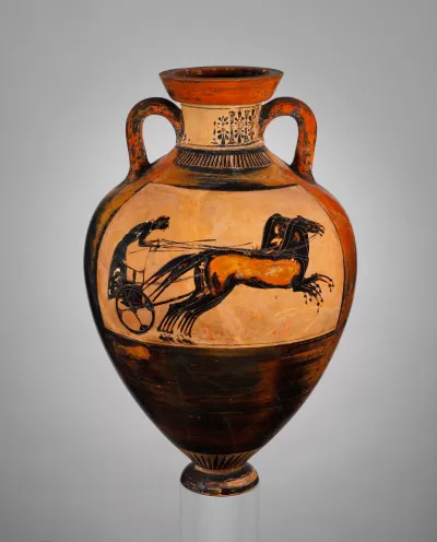 Terracotta Panathenaic prize amphora (jar)