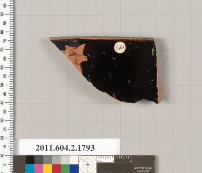 Terracotta rim fragment of a skyphos (deep drinking cup)