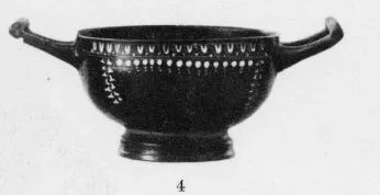 SKYPHOS (SOUTH ITALIAN, GNATHIAN, BLACK GLAZE)