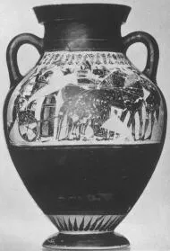 AMPHORA, BELLY, TYPE B (ATHENIAN, BLACK-FIGURE)