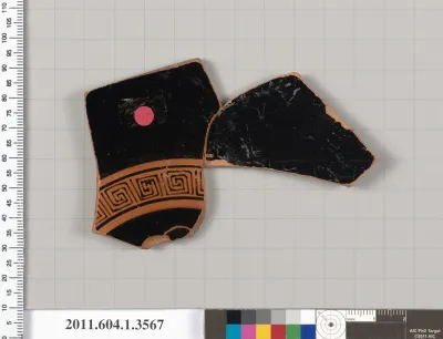 Terracotta fragment of a kylix (drinking cup)