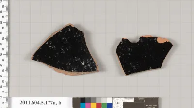 Terracotta fragments of kylikes (drinking cups)