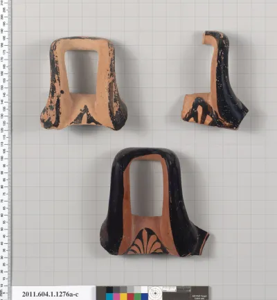 Terracotta fragments of kylikes (drinking cups)