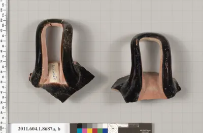 Terracotta fragments of stemless kylikes (drinking cups)