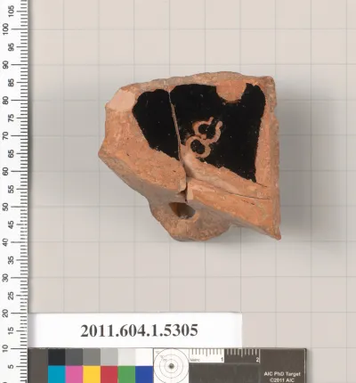 Terracotta fragment of a kylix (drinking cup)