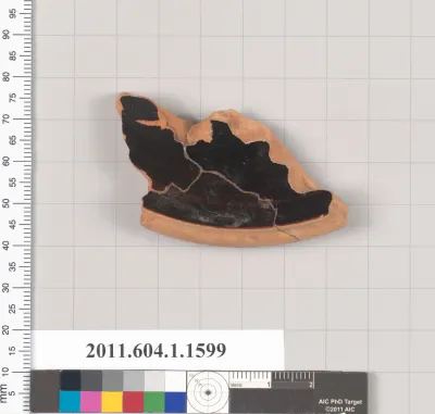 Terracotta fragment of a kylix? (drinking cup)