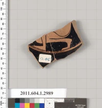 Terracotta fragment of a kylix (drinking cup)