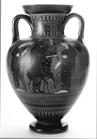 AMPHORA, NECK (ATHENIAN, BLACK-FIGURE)