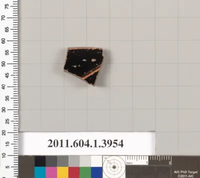 Terracotta rim fragment of a kylix (drinking cup)