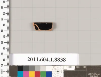 Terracotta rim fragment of a kylix (drinking cup)