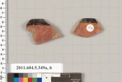 Terracotta rim fragments of kylikes (drinking cups)