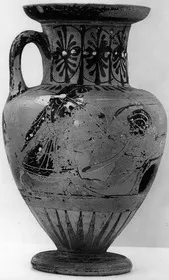 AMPHORA, NECK (ATHENIAN, BLACK-FIGURE)