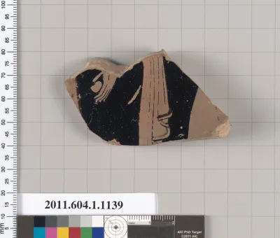 Terracotta fragment of a kylix (drinking cup)