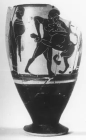 LEKYTHOS, FRAGMENT (ATHENIAN, BLACK-FIGURE)