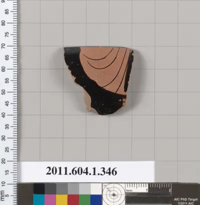 Terracotta rim fragment of a kylix (drinking cup)