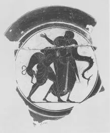 PLATE, FRAGMENT (ATHENIAN, BLACK-FIGURE)