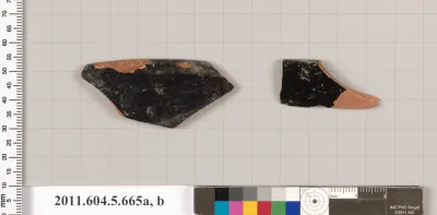 Terracotta rim fragments of kylikes (drinking cups)